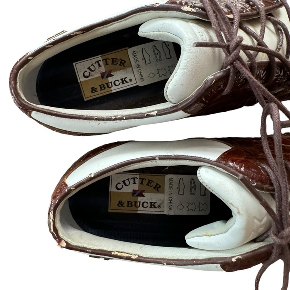 *Women’s Cutter and Buck 7.5 Brown/White Leather (Upper & Lining) Golf Shoes - Picture 12 of 15